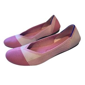 Rothy's Pink Cap Toe Flats Breast Cancer Awareness Ballet Women's 9